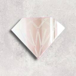 Etched Diamond Acrylic Mirror Wall Art - Customizable - thumbnail 2
