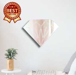 Etched Diamond Acrylic Mirror Wall Art - Customizable