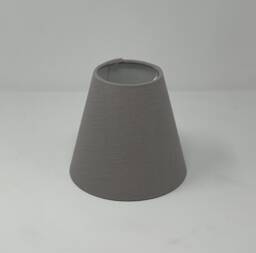 Grey Textured 100% Linen Small Candle Clip Wall Tapered Lampshade - thumbnail 1