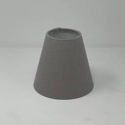 Grey Textured 100% Linen Small Candle Clip Wall Tapered Lampshade - thumbnail 2