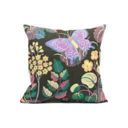 Schumacher - Exotic Butterfly Black Signature Josef Frank Whimsical Designer Cushion Cover Luxury Throw Pillow Handmade - thumbnail 2