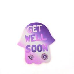 Personalized Polymer Clay Hamsa Nursery Name Sign, Purple Kids Room Wall Art, Good Luck Gift - thumbnail 2