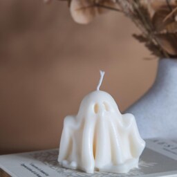 Spooky Ghost Candle Soy Wax Halloween Decor, Unique Home Decoration - thumbnail 2