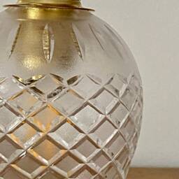 Vintage Tulip Lamp in Chiseled Glass - thumbnail 3