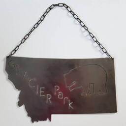 Metal Wall Art. Montana Glacier Park. Montana. Bear Decor. Gift. Wildlife - thumbnail 3