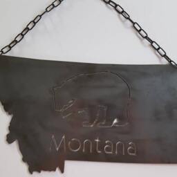 Metal Wall Art. Montana Glacier Park. Montana. Bear Decor. Gift. Wildlife - thumbnail 4