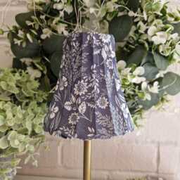 Beautiful Decoupaged Dark Blue Floral Usb Rechargeable Table Lamp. Jand Decorated.cordless Lamp.four Base Colours.portable - thumbnail 3