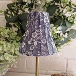 Beautiful Decoupaged Dark Blue Floral Usb Rechargeable Table Lamp. Jand Decorated.cordless Lamp.four Base Colours.portable