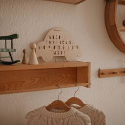 Wooden Car Abc Alphabet Wall Hanging Nursery Decor - thumbnail 3