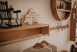Wooden Car Abc Alphabet Wall Hanging Nursery Decor - thumbnail 1