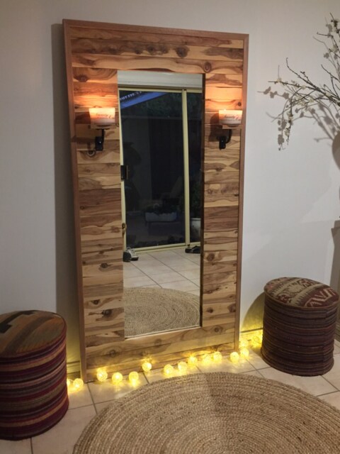 Unique Hand-Made Full-Length Feature Mirror Made From Eco-Friendly Cypress Wood On Sale - image 1