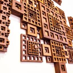 Laser Cut Wood Mandala Geometric Fractal Wall Art - thumbnail 3