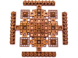 Laser Cut Wood Mandala Geometric Fractal Wall Art - thumbnail 1