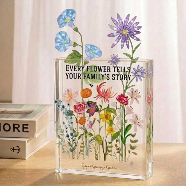 Custom Grandma's Mom's Garden Flower Vase, Birth Month Flowers Vases, Mom Mother's Day Gifts, Gift, Gifts For - image 1