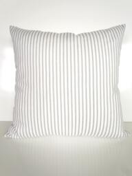 Gray Pillow Cover French Grey Ticking Stripe Throw Pillows Home Decor - thumbnail 1