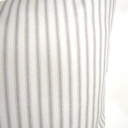 Gray Pillow Cover French Grey Ticking Stripe Throw Pillows Home Decor - thumbnail 2