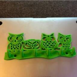 Owls Wall Key Holder/3D Printed - thumbnail 2