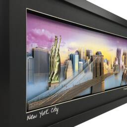New York City Skyline 3D Paper-Sculpture Framed Art - thumbnail 3