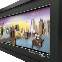 New York City Skyline 3D Paper-Sculpture Framed Art - thumbnail 2