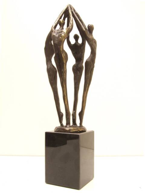 Bronze Sculpture''reachting To The Top'' Height 27 cm