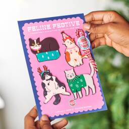 Funny Cat Christmas Decorations, Cat-Themed Ornaments, Whimsical Festive Feline Fun, Lovers Gift - thumbnail 2