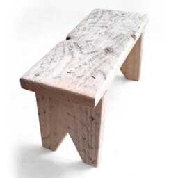 Handmade Wooden Stool - Rustic Plant Stand, Nursery Child Seat, Kitchen Footstool Eco-Friendly, Recycled Wood Furniture Lover Gift - thumbnail 2