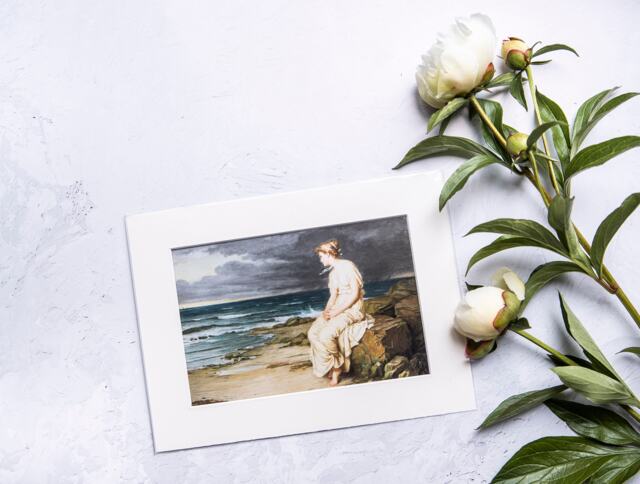 Photo Art Print With Passe-Partout Miranda By John William Waterhouse 24x18 cm - image 1