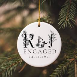 First Christmas Engaged Ornament, Personalized Ornament, Our 1st Couple Ornament, First Engagement Ornaments - thumbnail 2