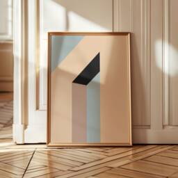 Bauhaus Architecture Art Print - Day Series Neutral Tones Geometric Poster Bold Modernist Wall - thumbnail 3