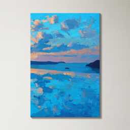 Santorini Greece Villa Pool 3 Panel Split Canvas Wall Art Summers Day Summer Cityscape Oil Painting Framed Home Decor - thumbnail 4
