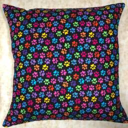 Fun Bright & Vibrant Paw Print Design ~ Cushion Cover Fits An 18 - thumbnail 2