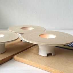 Ceramic Tealight Cup, Tea Light Holder, Shabbat Candleholder, White Pottery, Table Decor, Dinner Candle Holders, Holder - thumbnail 2