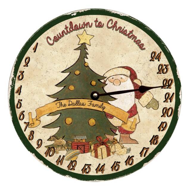 Countdown Christmas Clock - Personalized Clock - image 1