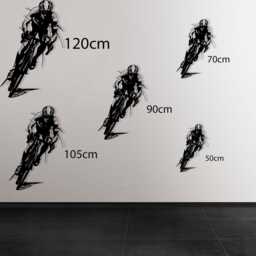 Cyclist Metal Wall Art, Bicycle Rider Silhouette, Sport Room Decor, Biking Gift For Him - thumbnail 3
