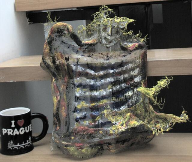 Modern Metal Sculpture Capitan & Little Mermaid Ooak - image 1