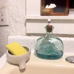 Made To Order White Rustic Soapdish With Strainer For Bathroom Sink, Ceramic, Pottery, Handmade, Soap Dish, Sponge Tray, Spongedish - thumbnail 4