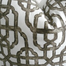 New - Lacefield Geometric Decorative Designer Pillow Cover -Chocolate/Warm White Throw & Lumbar Pillows - thumbnail 3