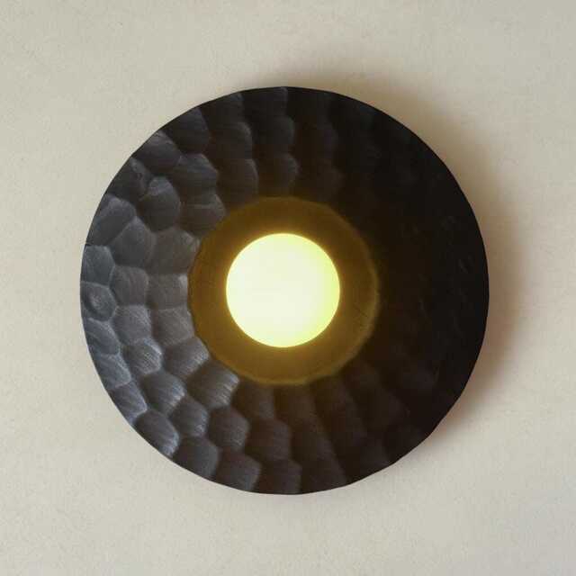 Black Wood Wall Lighting, Sculpture Sconce, Mounted Lamp, Natural Light, Handmade, Japandi, Minimal Design - image 1