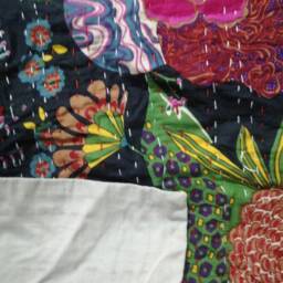 16x16 Kantha Cotton Pillowcases, New Floral Print Pillow, Cushion Cover Home Living - thumbnail 3
