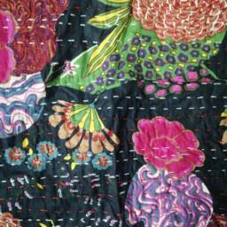 16x16 Kantha Cotton Pillowcases, New Floral Print Pillow, Cushion Cover Home Living - thumbnail 2