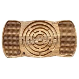 Handmade Oak Balance Board - Labyrinth Design, Focus & Coordination - thumbnail 2