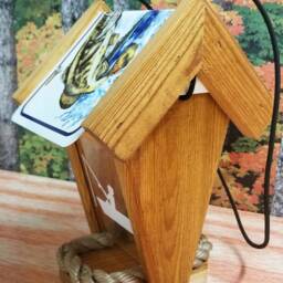 Bass Fishing Two Sided Cedar Bird Feeder - thumbnail 3
