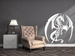 Dragon Wall Decals - Animal Decal Home Vinyl Stickers Bedroom Decor Window Chu1402 - thumbnail 1