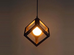 Iron Cube Pendant Light - Modern Industrial Chandelier - thumbnail 1