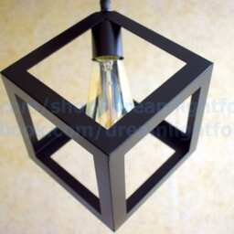 Iron Cube Pendant Light - Modern Industrial Chandelier - thumbnail 2