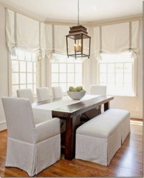 Linen Tuscany Oyster Roman Shade With Border, Custom Window Treatment - thumbnail 1