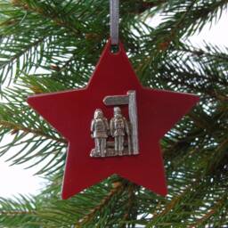Walking Christmas Tree Decoration - Rambler Ornament Hiking Unique Decor Handmade - thumbnail 2