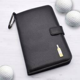 Vino Wine Design - Personalised Leatherette Golf Organiser Complete With Divot Repairer, Marker, Tees, Scorecard & Pencils - thumbnail 1