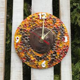 Handmade Ceramic Wall Clock, Modern Home Decor - 9.06In - thumbnail 2
