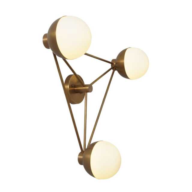 Sputnik Brass Wall Sconce - Mid Century Modern Lighting, Geometric Lamp - image 1